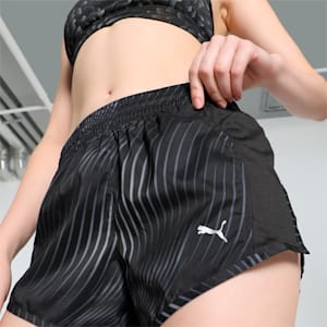 Favourite Velocity 3" Printed Women's Woven Running Shorts, PUMA Black-Galactic Gray, extralarge-IND